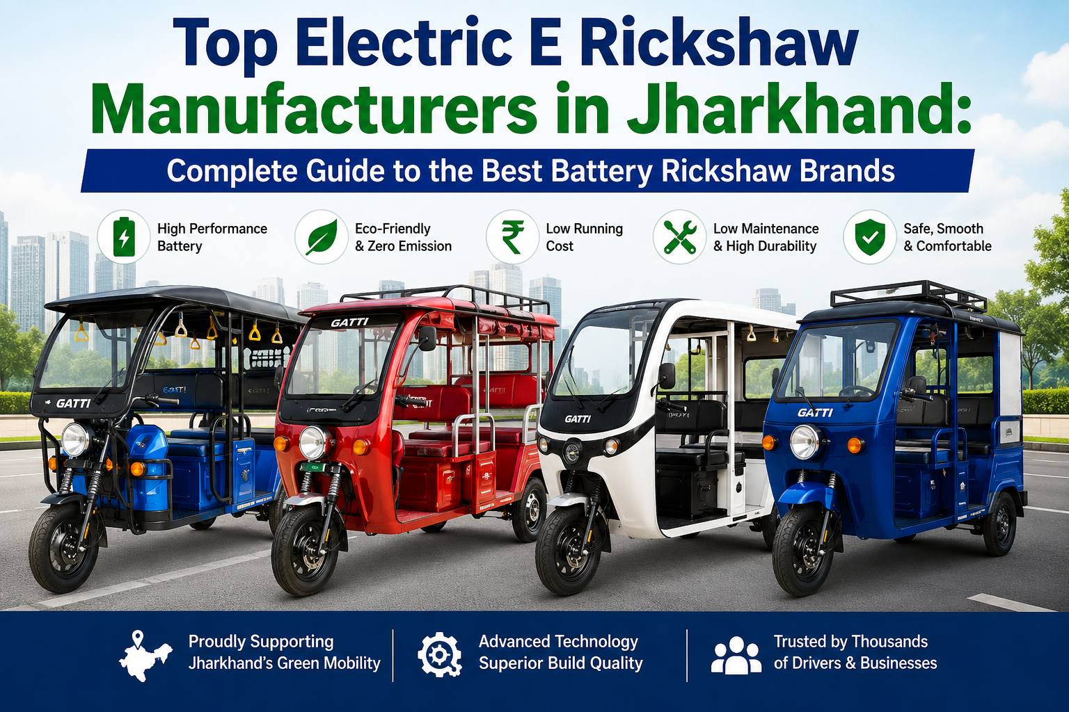 Electric Rickshaw Manufacturers in Jharkhand